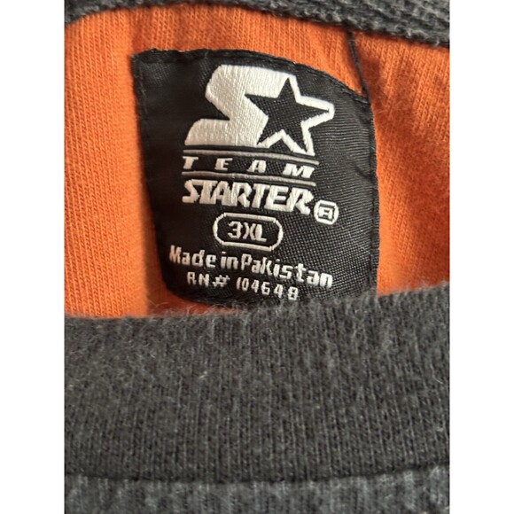 VTG Y2K 90s Distressed 00s STARTER Mens 3X XXXL Embroidered Logo Black T Shirt - Picture 2 of 8